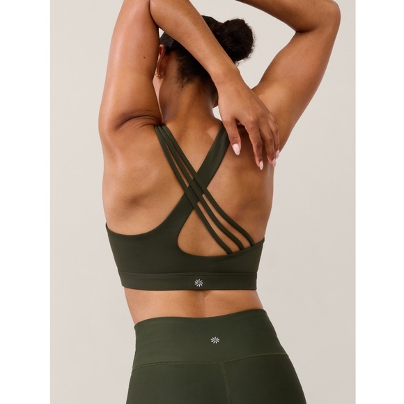 NWT Athleta Train Free Sports Bra D-DD | Aspen Olive - Picture 8 of 12